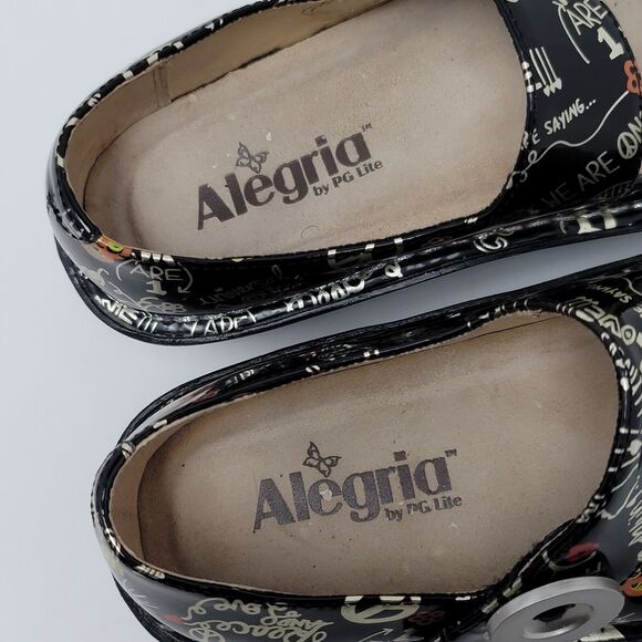 Alegria Peace & Love Patent Leather Slip On Mary Jane Shoes Size 38 PAL-311 - Picture 5 of 13